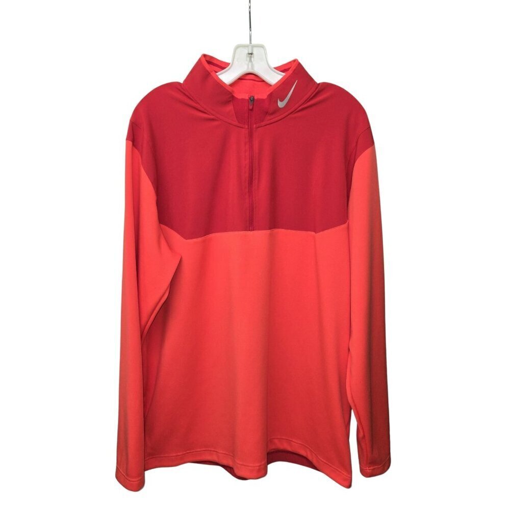Nike Golf Tour Performance Dri-Fit Top Long Sleeve Red Half Zip Pullover Mens XL
